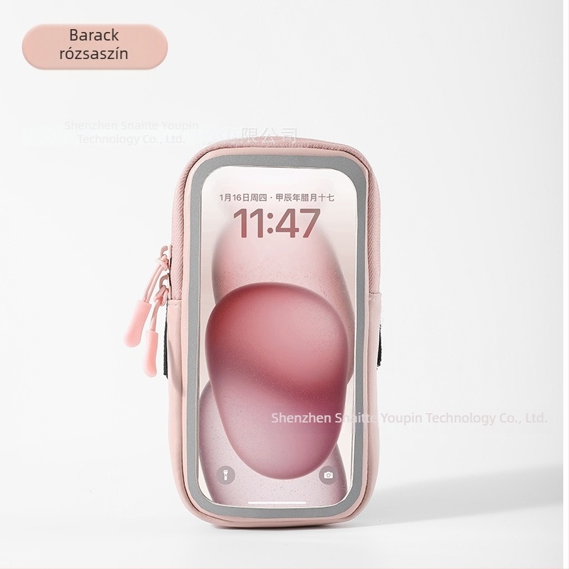 Érintőképernyős telefon a karon – könnyű, uniszex futó karszalag