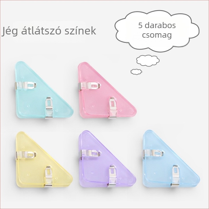 Bedome 501 Plasztikus háromszög alakú sarokklip diákoknak, fix klip, anti-deformáció, többfunkciós sarokklip