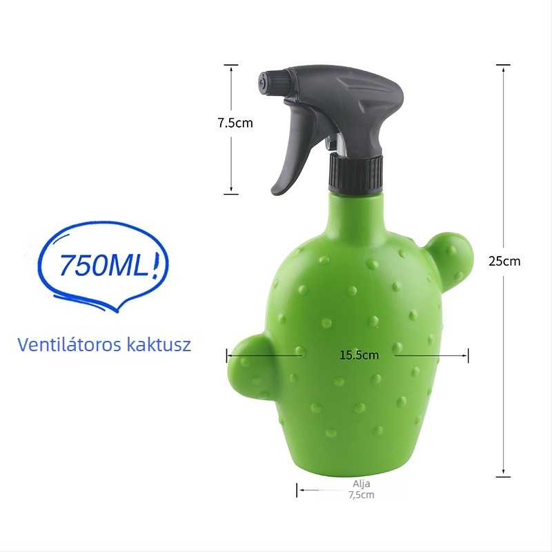 Öntöző kanna / permetező kanna, Rajzfilmszerű kaktusz dizájn, műanyag, Yucheng, kertben használatra