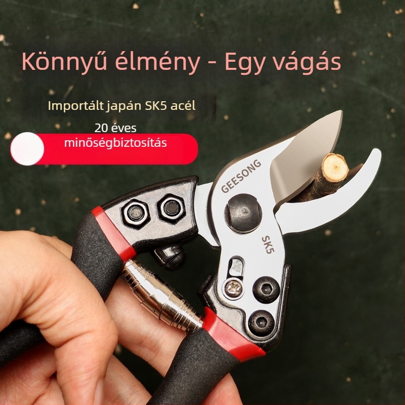 GEESONG V15 Virágmetsző – SK5 magas széntartalmú acél, vágási átmérő 25 mm, háztartási kertészkedésre