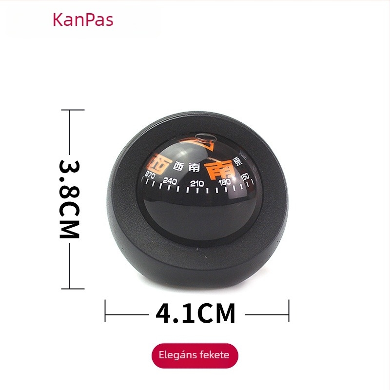 Autókompassz irányító gömb – nagy pontosságú, világító, fém test (Anyag: Fém)