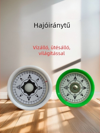 Tengeri mágneses iránytű ütésálló kivitel, vízálló, elektromos megvilágítással