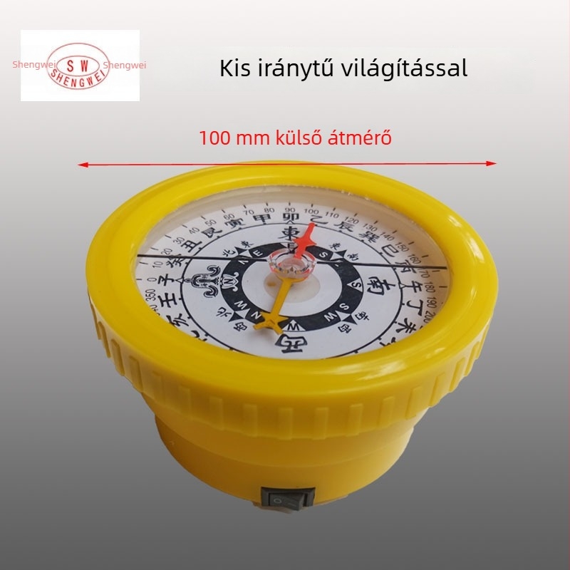 Tengeri mágneses iránytű ütésálló kivitel, vízálló, elektromos megvilágítással