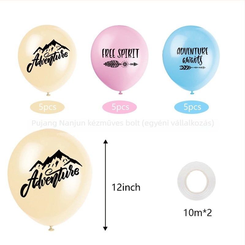 Utazás-térkép témájú parti dekoráció – Kompassz, zászlók és léggömbök, papírból készült rekvizíták a helyszín díszítéséhez születésnapra