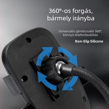Ütésálló univerzális telefon-tartó varrógépekhez, mágneses rögzítés, 360°-os forgatás
