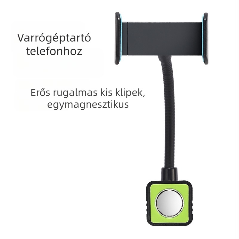 Ütésálló univerzális telefon-tartó varrógépekhez, mágneses rögzítés, 360°-os forgatás
