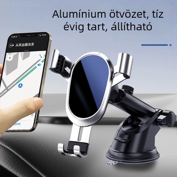 Autós telefontartó szívófejes rögzítés az autóventilációhoz — gravitációs dizájn, kattintásos telepítés, univerzális kompatibilitás