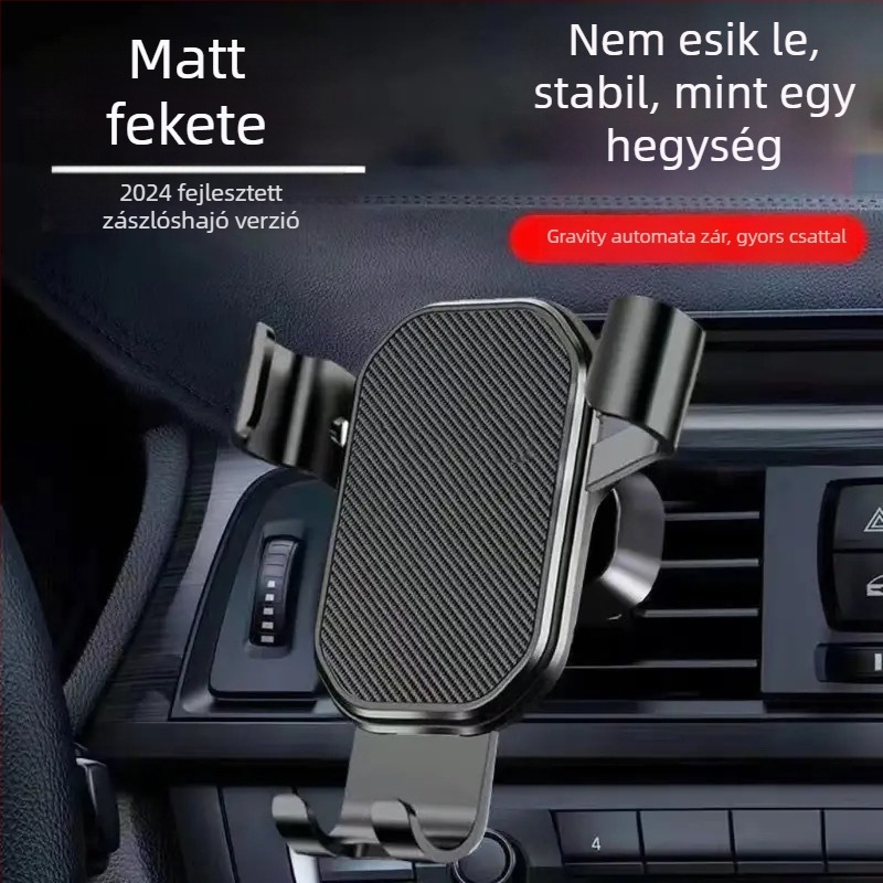 Autóba szerelhető telefon tartó gravitációs támasztékkal a légáramlat-nyílásba navigációhoz – univerzális illeszkedés, testreszabás elérhető