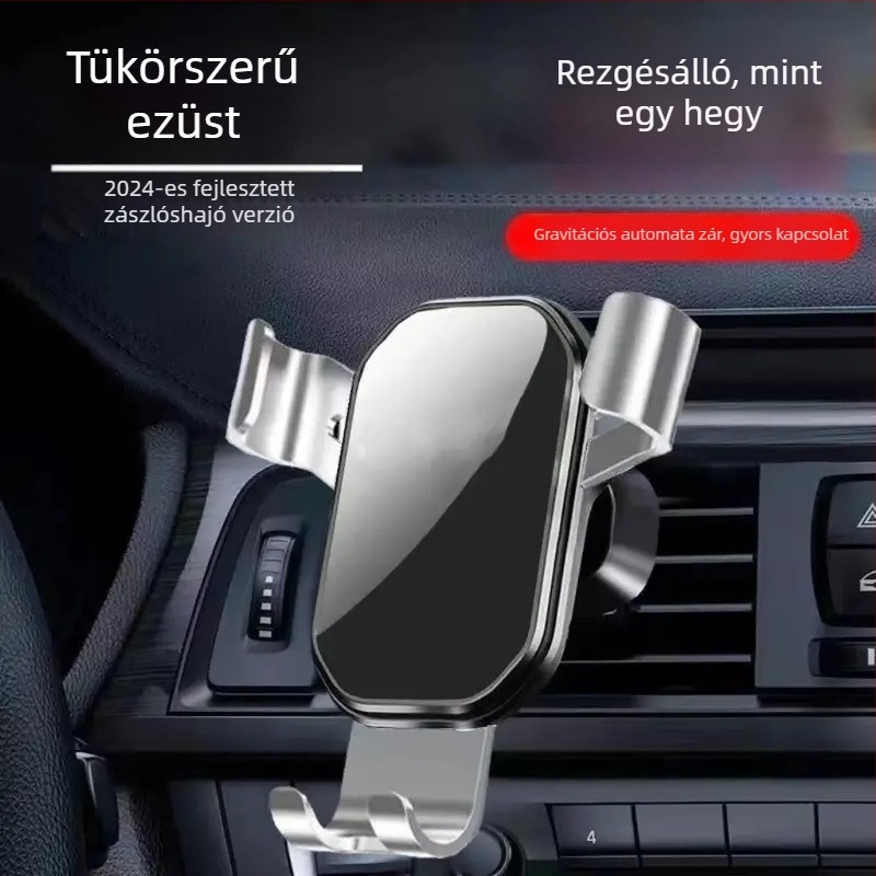 Autóba szerelhető telefon tartó gravitációs támasztékkal a légáramlat-nyílásba navigációhoz – univerzális illeszkedés, testreszabás elérhető