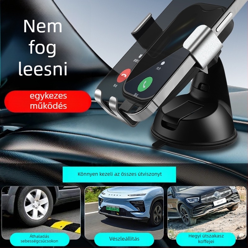 Stable Egg autótelefon-tartó vákuumos rögzítéssel, univerzális kompatibilitás, minimalista dizájn, akkumulátor nélkül