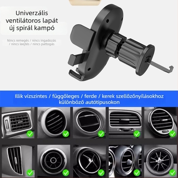 Autós telefontartó gravitációs rögzítéssel a légkivezetéshez – univerzális, minimalist stílus, 5W