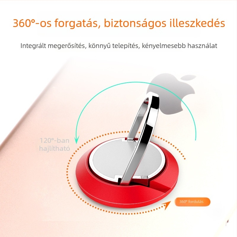 Gyűrűtartó telefonhoz, modell 16, univerzális mobiltelefon-kompatibilitás, asztali használat, testreszabás támogatott