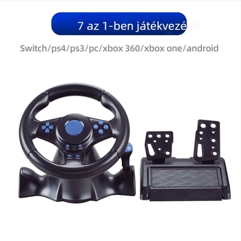 Három az egyben verseny volán, vezetékes USB/P2 csatlakozás, PC/Xbox/PS/Switch kompatibilis, ABS anyag, tömeg 1850 g
