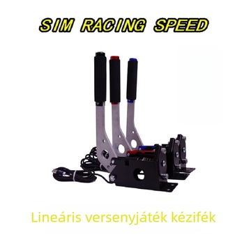 Drift verseny kormány-ülés tartó lineáris kézifékkel Logitech G27/G29/T300/FANATEC – Modell 3501, kompatibil G27/G29/T300/FANATEC modllekkel, testreszabás: igen, feldolgozási idő 1–3 nap, csoportos összeszerelés