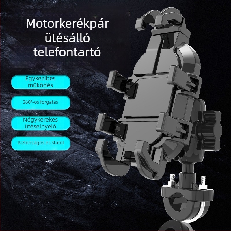 360°-os forgás, ütéscsillapító dizájn, egykezes működés, vezeték nélküli töltés 7.5W, kattintásos rögzítés