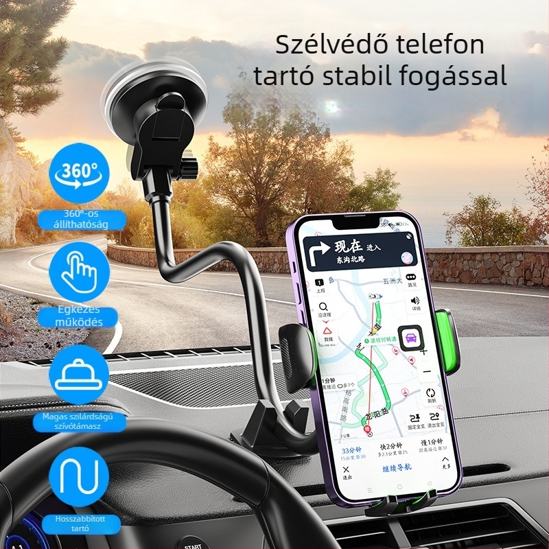 Road Myers X034 autótelefon-tartó, műanyag, univerzális kompatibilitás