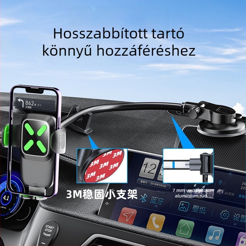 Road Myers X034 autótelefon-tartó, műanyag, univerzális kompatibilitás