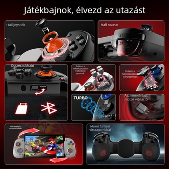 D8+ USB-C Bluetooth kétmódú játékkontroller okostelefonra, tabletre és Nintendo Switchre – Plug-and-Play