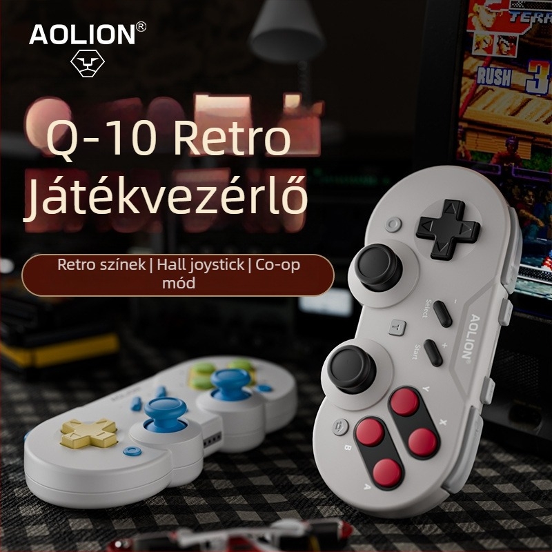 Q10 vezeték nélküli Bluetooth gamepad Switchhez, PC-hez és mobilokhoz (USB interfész)