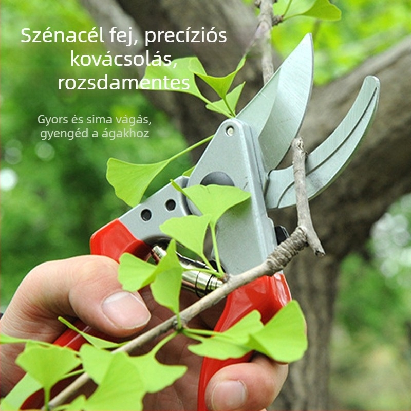 Gyümölcsfa metszőolló – rozsdamentes acél penge, szivacsos markolat, ellenálló kerti metszőolló