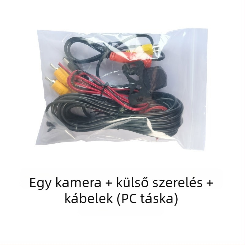 HB4 hátsó kamera — 180°-os állítható, AHD 720P videó, 12V tápegység, tükörkép