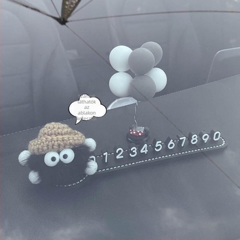 Fényes ideiglenes parkolási szám tábla, műanyag, modell 001, logó nélkül, fesztivál ajándékhoz