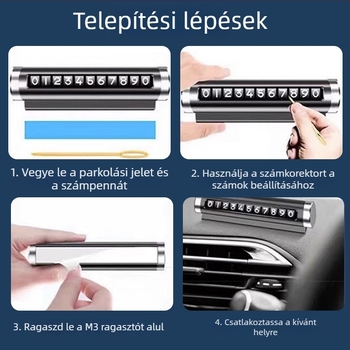 Ideiglenes parkolási rendszám tartó autóhoz – 2D napvédő, mobilszám tartó, Típus 20213, Anyag: Egyéb