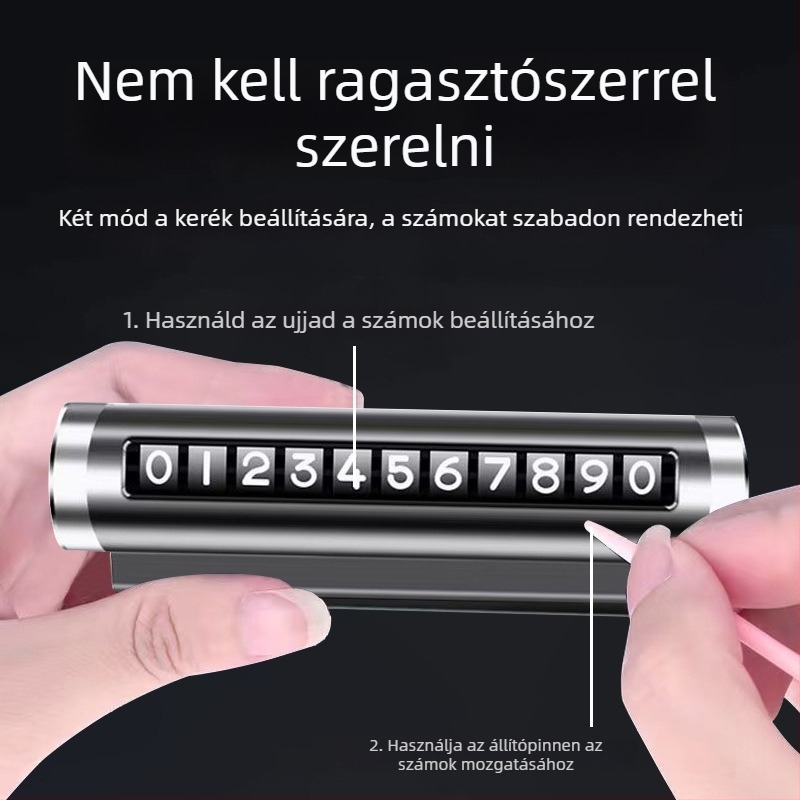 Ideiglenes parkolási rendszám tartó autóhoz – 2D napvédő, mobilszám tartó, Típus 20213, Anyag: Egyéb