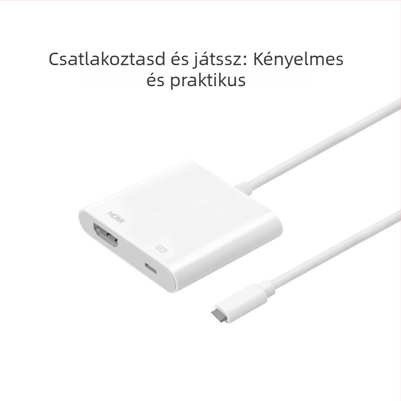 iPhone Lightning to HDMI adapter – Réz vezeték, HDMI interfész, műanyag ház