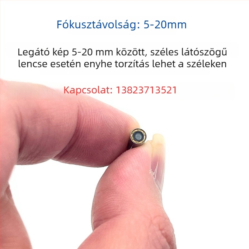 3,9 mm-es USB endoszkópos kamera csővizsgálatra, 1 MP felbontás, IP67 vízálló, 60° látóterület, LED világítás
