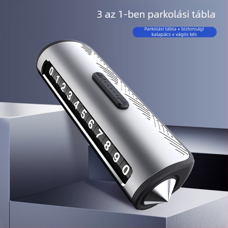 Gépjárművek számára ideiglenes parkoló tábla, modell T008, rejtett típus, autó biztonsági kalapács használatra, logó nyomtatás, testreszabott feldolgozás