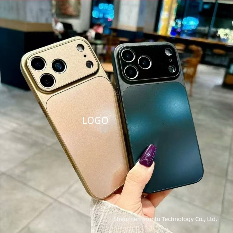 iPhone 17 Pro Max védőtok nagy nézetablakkal, akril lencsevédő, ütésálló, ujjlenyomat-mentes, hőelvezetés