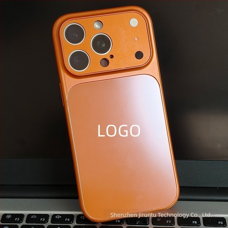 iPhone 17 Pro Max védőtok nagy nézetablakkal, akril lencsevédő, ütésálló, ujjlenyomat-mentes, hőelvezetés