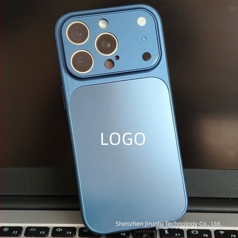 iPhone 17 Pro Max védőtok nagy nézetablakkal, akril lencsevédő, ütésálló, ujjlenyomat-mentes, hőelvezetés