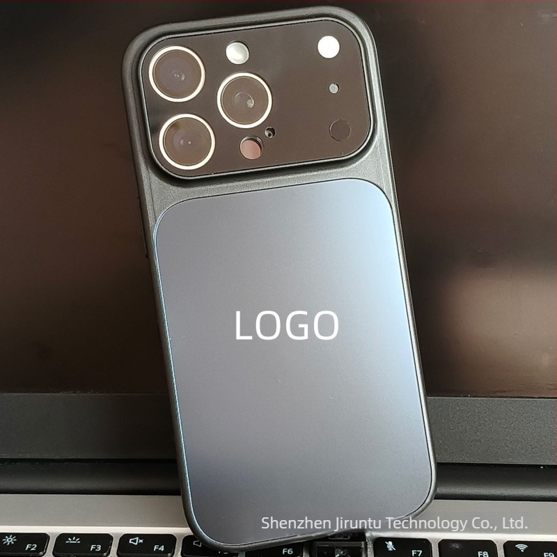 iPhone 17 Pro Max védőtok nagy nézetablakkal, akril lencsevédő, ütésálló, ujjlenyomat-mentes, hőelvezetés