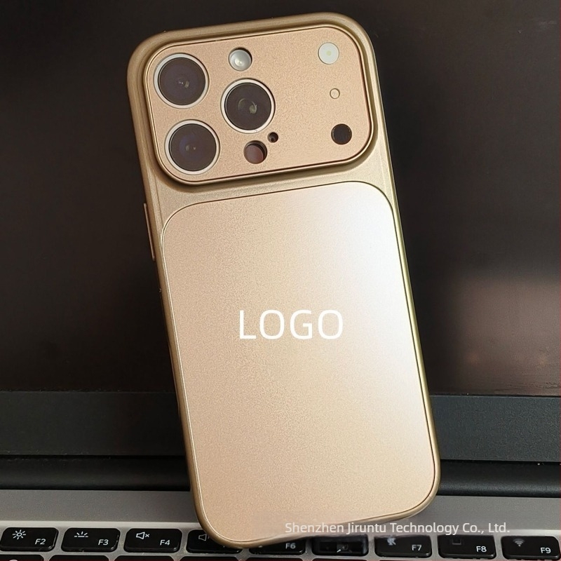 iPhone 17 Pro Max védőtok nagy nézetablakkal, akril lencsevédő, ütésálló, ujjlenyomat-mentes, hőelvezetés