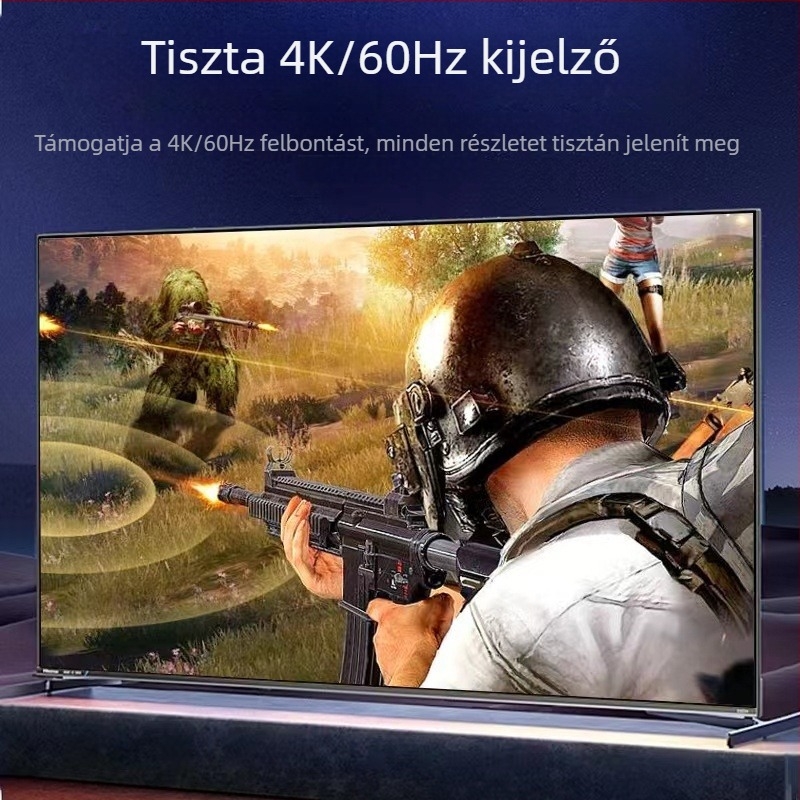 DisplayPort–ról DisplayPort-ra kábel DP 1.2, 4K60Hz, 1.8 m, réz vezeték aranyozott csatlakozókkal