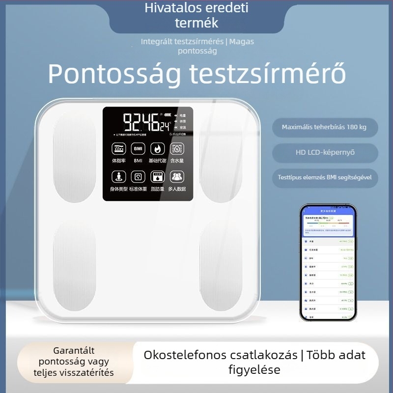 Súlymérleg, nagy pontosságú, újratölthető, digitális, 100 kg kapacitás