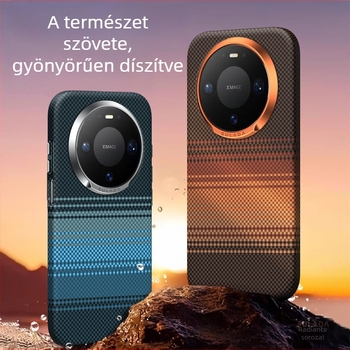 Sulada Guanghui Mate80 Pro Max védő merev tok szénszálas textúrával és mágneses rögzítéssel
