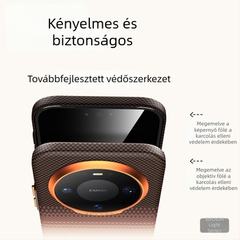 Sulada Guanghui Mate80 Pro Max védő merev tok szénszálas textúrával és mágneses rögzítéssel