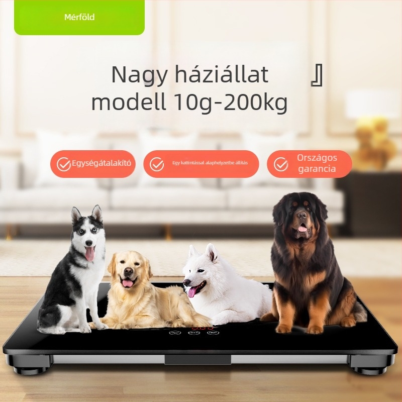 Háziállatok súlymérő tálcával – macskák és kutyák számára, otthoni intelligens elektromos mérleg