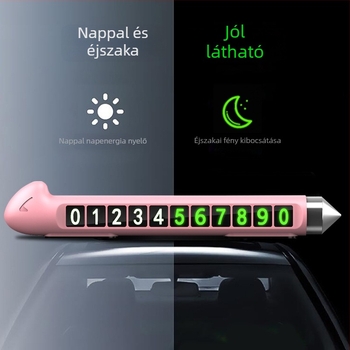 Foszforeszkáló ideiglenes parkolótábla autóhoz – fényes, hőálló, modell 398