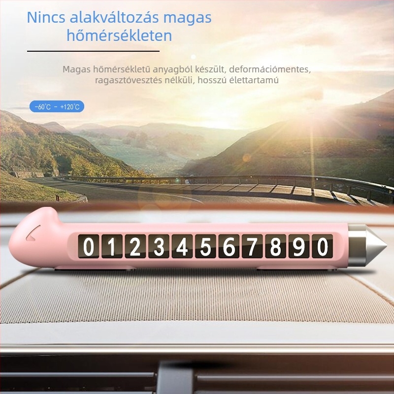 Foszforeszkáló ideiglenes parkolótábla autóhoz – fényes, hőálló, modell 398