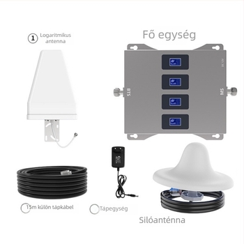 XR 2345g Többfrekvenciás quad-band mobiljel-erősítő fejlett vevővel, frekvenciasávok 700-2600 MHz, 2G/3G/4G/5G internettel, lefedettség 100-1000 m²