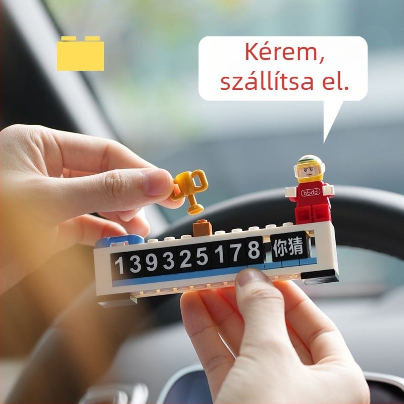 bbdd Rejtett funkcióval rendelkező ideiglenes parkolótábla autóhoz | Műanyag | Modell 202405101424 | Logó nyomtatva | Testreszabás elérhető