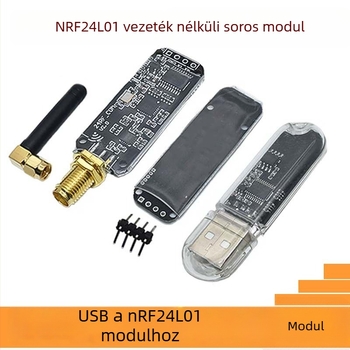 USB-ról nRF24L01 soros modul – 2,4 GHz vezeték nélküli adatátvitel távirányításhoz