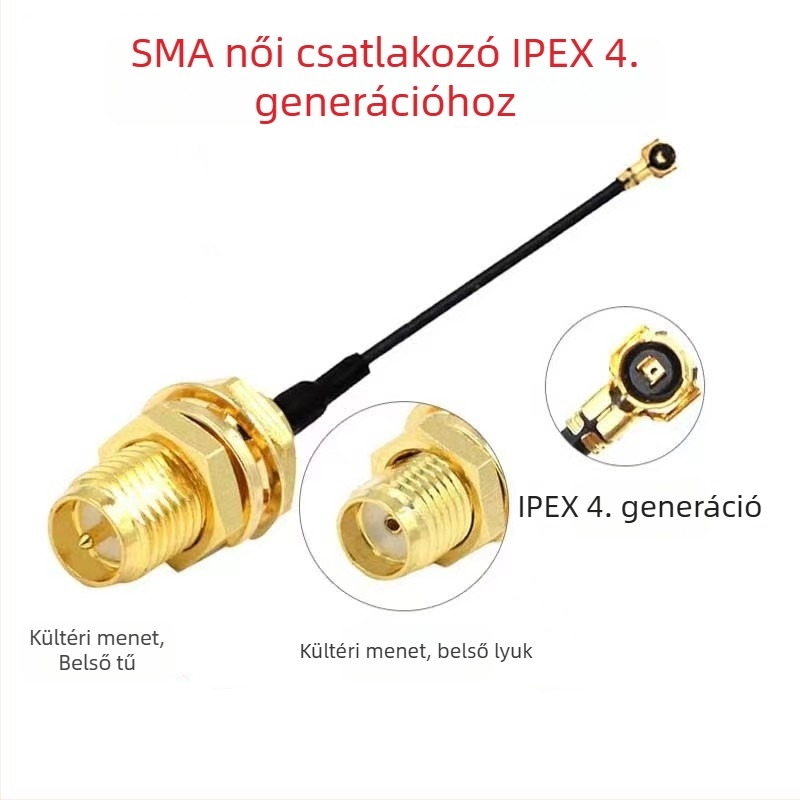 SMA‑tól IPEX4‑ig antennaadapter kábel MS156, 50 Ω, SWR ≤1.5, erősítés 28