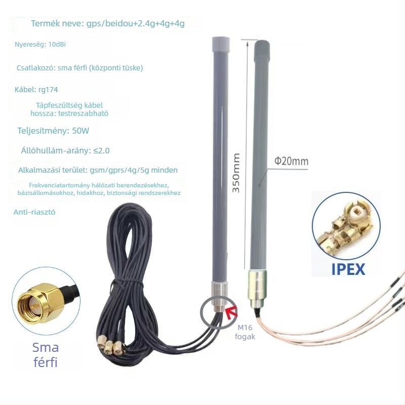Kültéri CPE antenna GPS WiFi, omnidirekcionális, nagy nyereség, IP67 vízálló