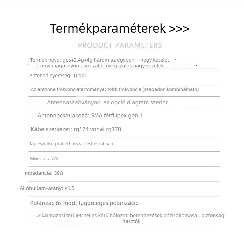 Kültéri CPE antenna GPS WiFi, omnidirekcionális, nagy nyereség, IP67 vízálló