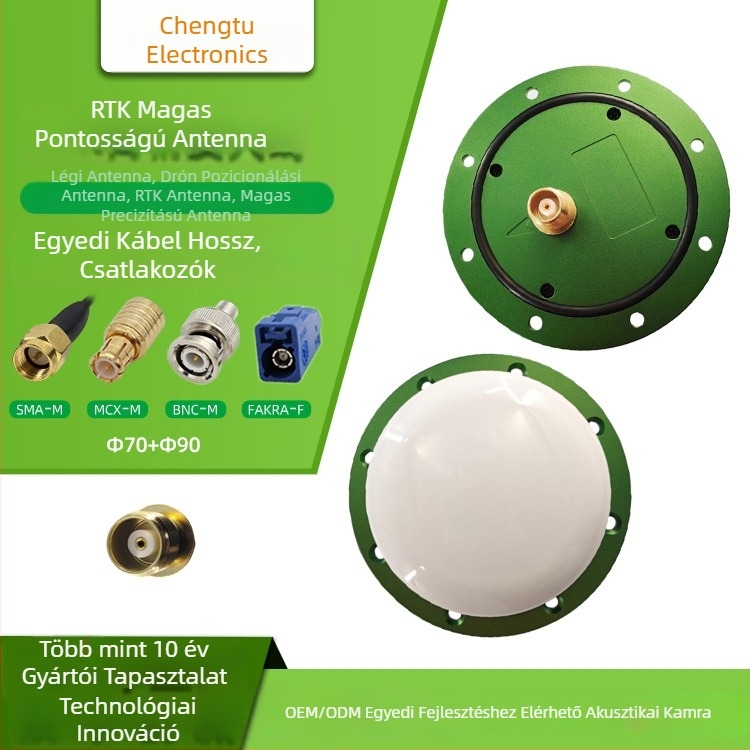 Chengtuo HT-7090 RTK antenna drón navigációhoz, magas pontosságú, GPS/GLONASS/BeiDou/Galileo sávok